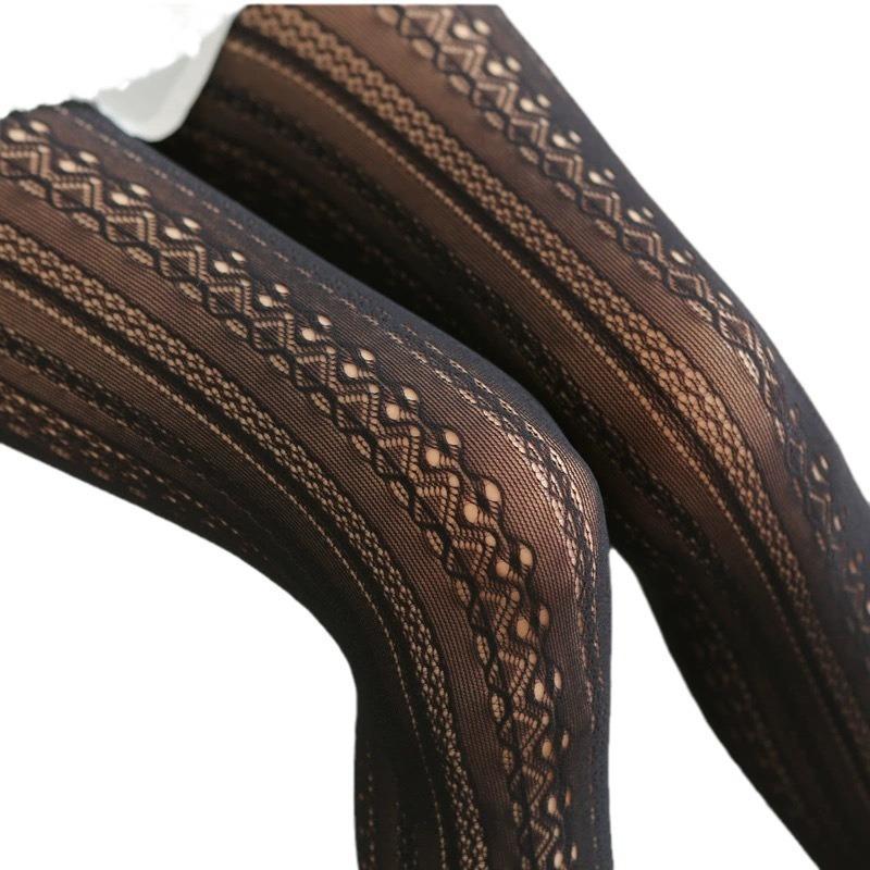 

Панчохи з порожнистим мереживом у сітку One Size чорний