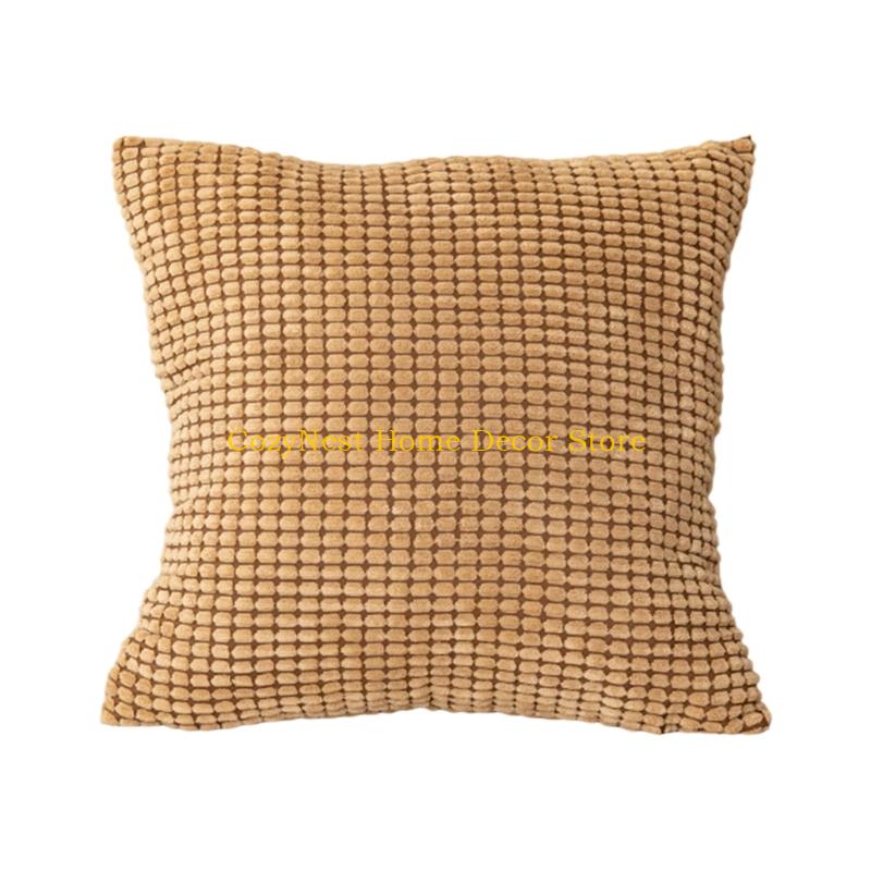 92MF Corduroy Throw Pillow Slip Soft Plushes Throw Pillow Cover Grains Bright Accent for Ages Home Comfort 990₽