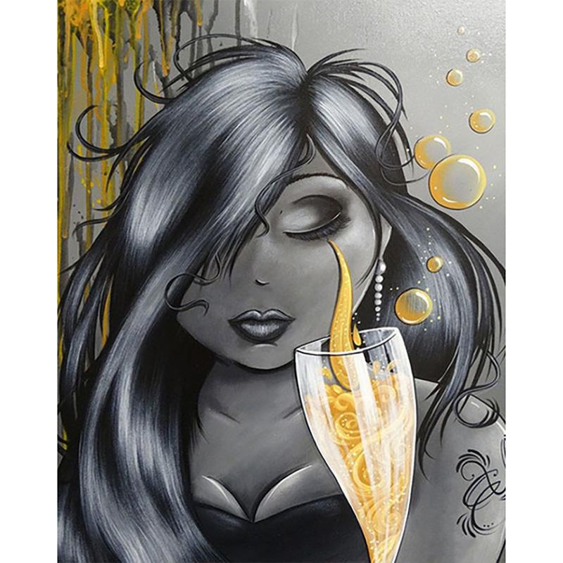 New Arrival 5D Diamond Painting Fat Ladies Cross Stitch Sexy Women Painting Full Round Diamond Needlework Handmad Gift