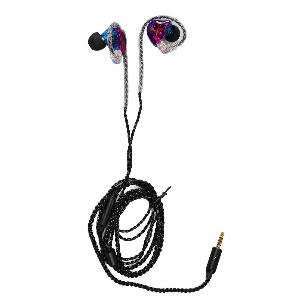 Monitoring Level Wired Earphones Composite Magnetic Coil Corded Earphones for Game Music Running Sports Colorful
