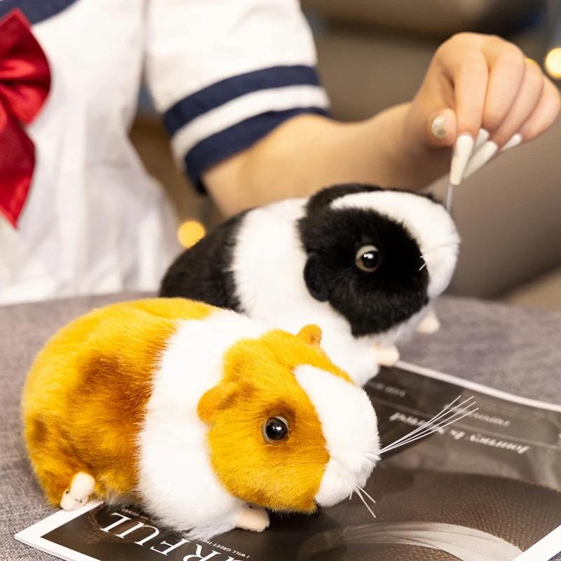 Lifelike Guinea Pig Plush Doll Pillow Creative Capybara Hamster Stuffed Toy Simulation Animal Figurine Home Decor Birthday Gift