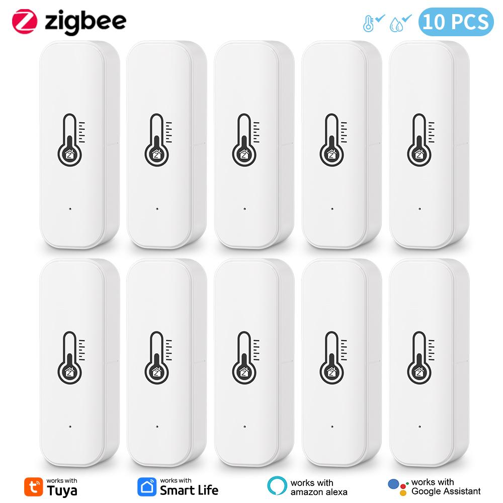 Tuya Zigbee Temperature Humidity Sensor Smart Life Remote Monitor For Smart Home Work with Alexa Google Assistant