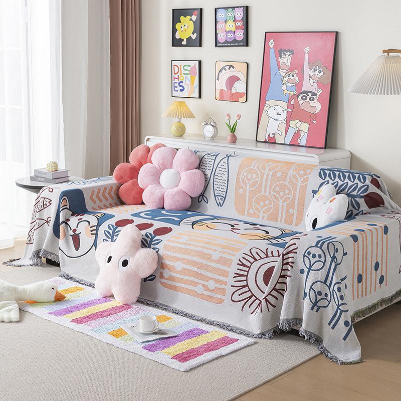 Bohemian Sofa Blanket Blanket Line Blanket Camping Blanket Outdoor Picnic Blanket Nap Blanket Leisure Blanket Cover