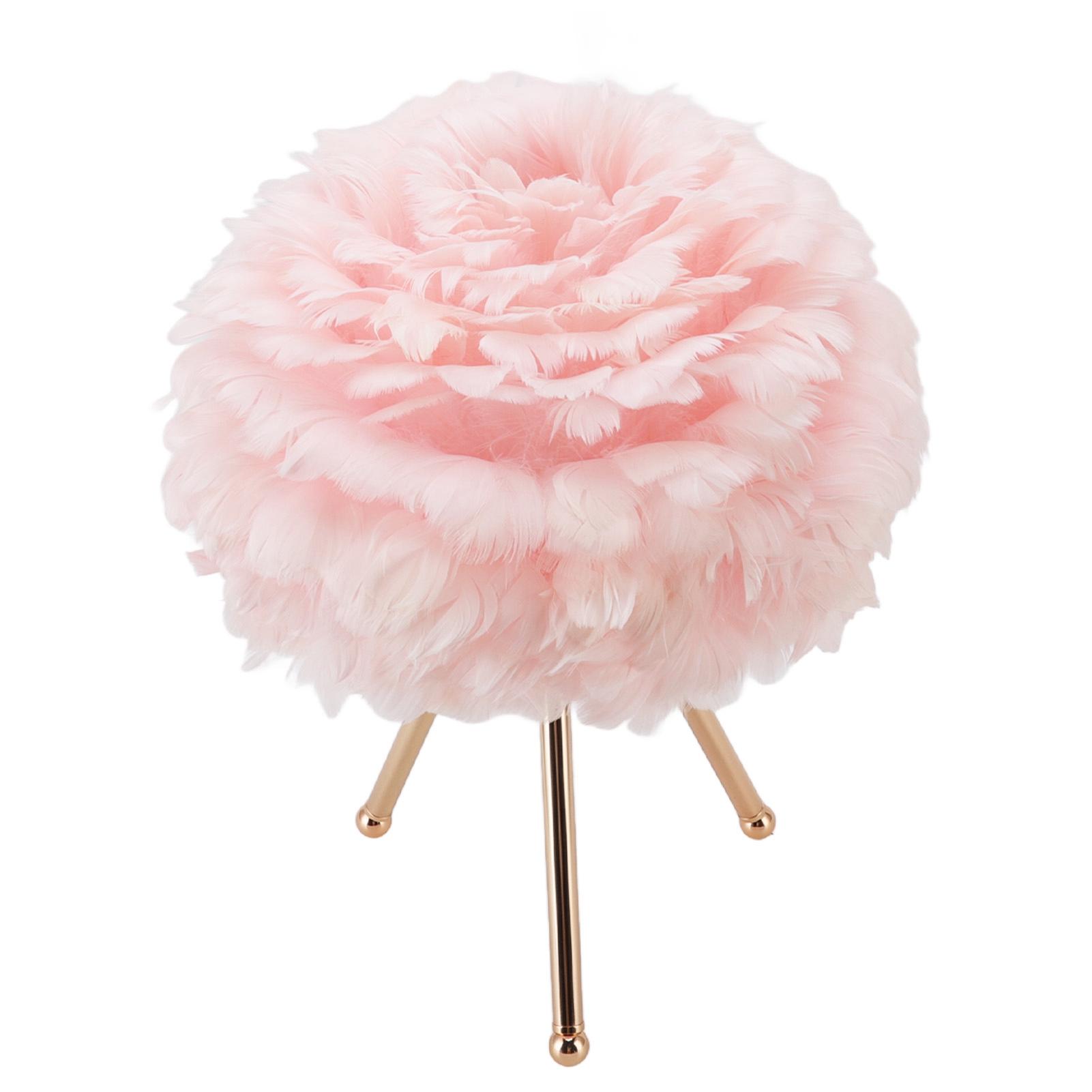 

Feather Table Lamp Adjustable Color Brightness Rechargeable Touch Control Decoration Night Light Pinkish