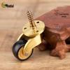 Brass Caster Wheels with Silent Bearings for Furniture and Pianos - Heavy-Duty Swivel Design