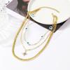 Necklace for Women Wind Multi-layer Emerald Gemstone Necklace Women Hundred Snake Bone Chain Necklace Ins Wind Multi-layer Necklace Elegant Necklace