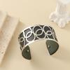 Cerchio Georgett Decorazione Geometrica Pelle Sostituibile Double Face Gioielli da Donna per Uso Quotidiano Bracciale Aperto Regalo