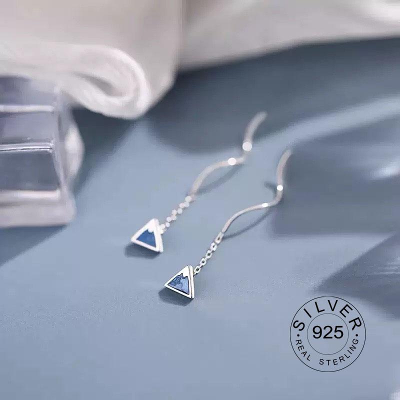 925 Silver Vintage Earrings For Women Trendy Simple Star Long Tassel Earring Jewelry Prevent Allergy Party Accessories