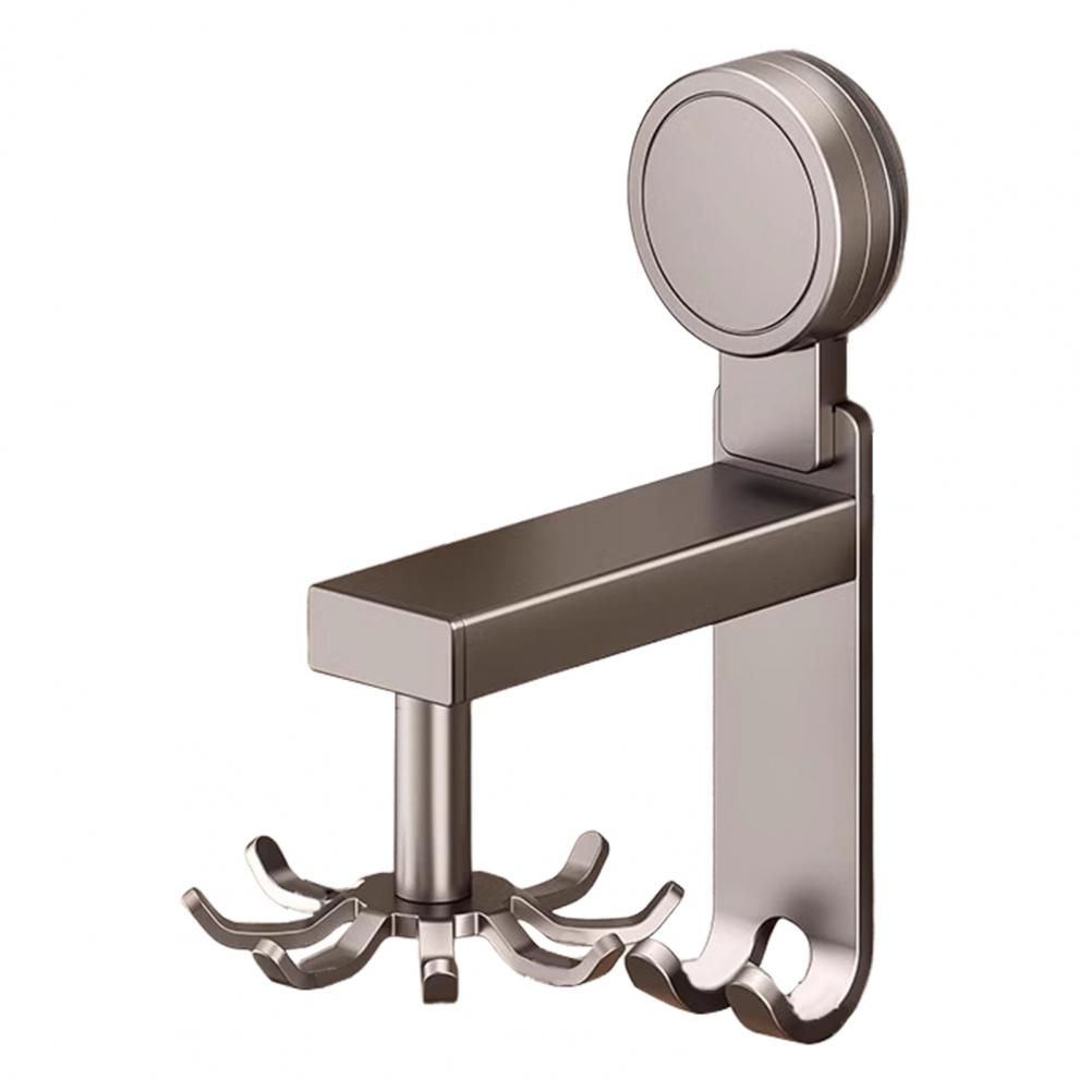 Easy-to-install Kitchen Hook Rack Durable Kitchen Storage Solution Wall-mounted Cookware Hanger with Rotatable Hooks Strong