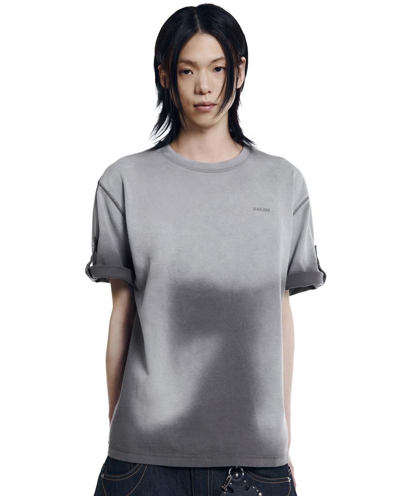 AAKAM Dirty Mist Roll-Up Half Top (Dark Gray)