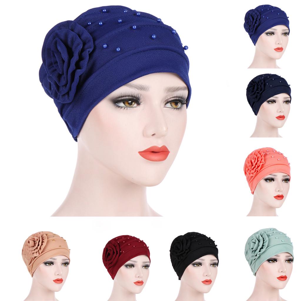 

Женская мусульманская стрейч-тюрбан, шапка для химиотерапии, головной платок с запахом, хиджиб-кепка