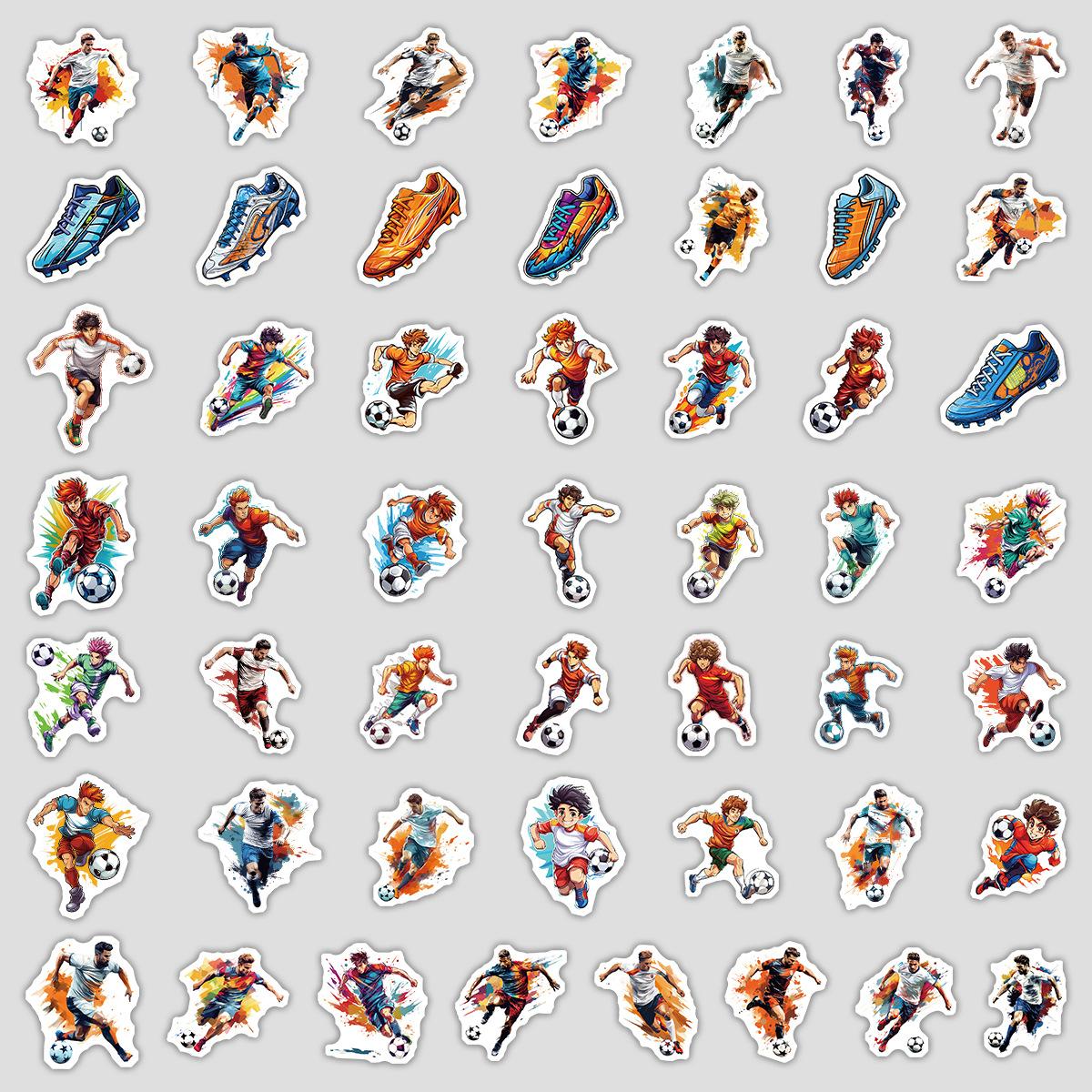 

50 Милых Стильных Футбольных Дудл Наклеек для Водной Чашки Чемодана Водонепроницаемые Декоративные Наклейки Креативные Спортивные Наклейки