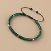 Bohemian Natural Malachite Beads Bracelet, Handmade Adjustable, Suitable for Daily Wear and Holiday Gifts