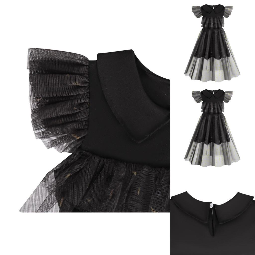 Wednesday Addams The Addams Family Outfit Black Dance Dress Uniform Party