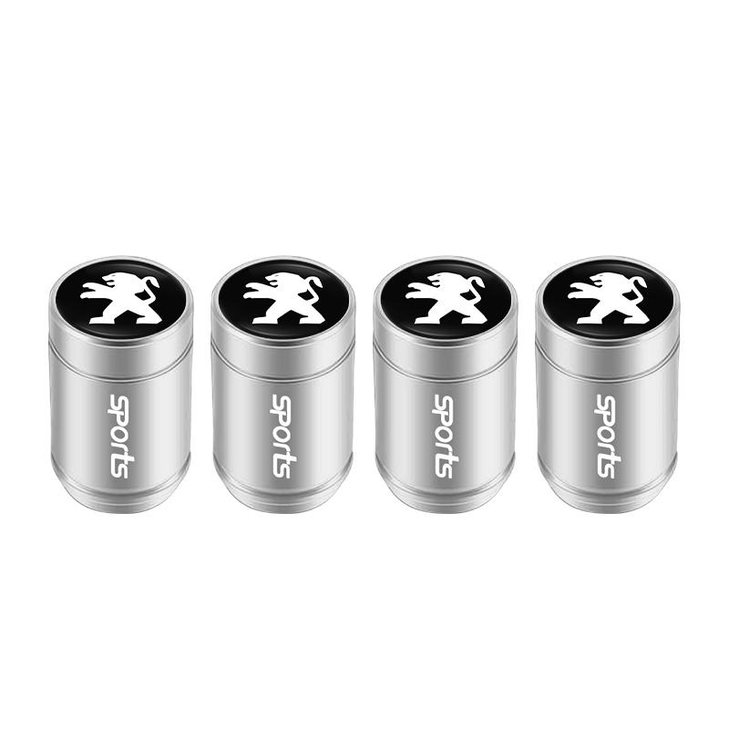 

2026 Hot Car Sticker 4Pcs Metal Tire Valve Caps Car Tyre Air Stems Cover For Peugeot 307 106 206 207 308 301 406 107 607 3008 80