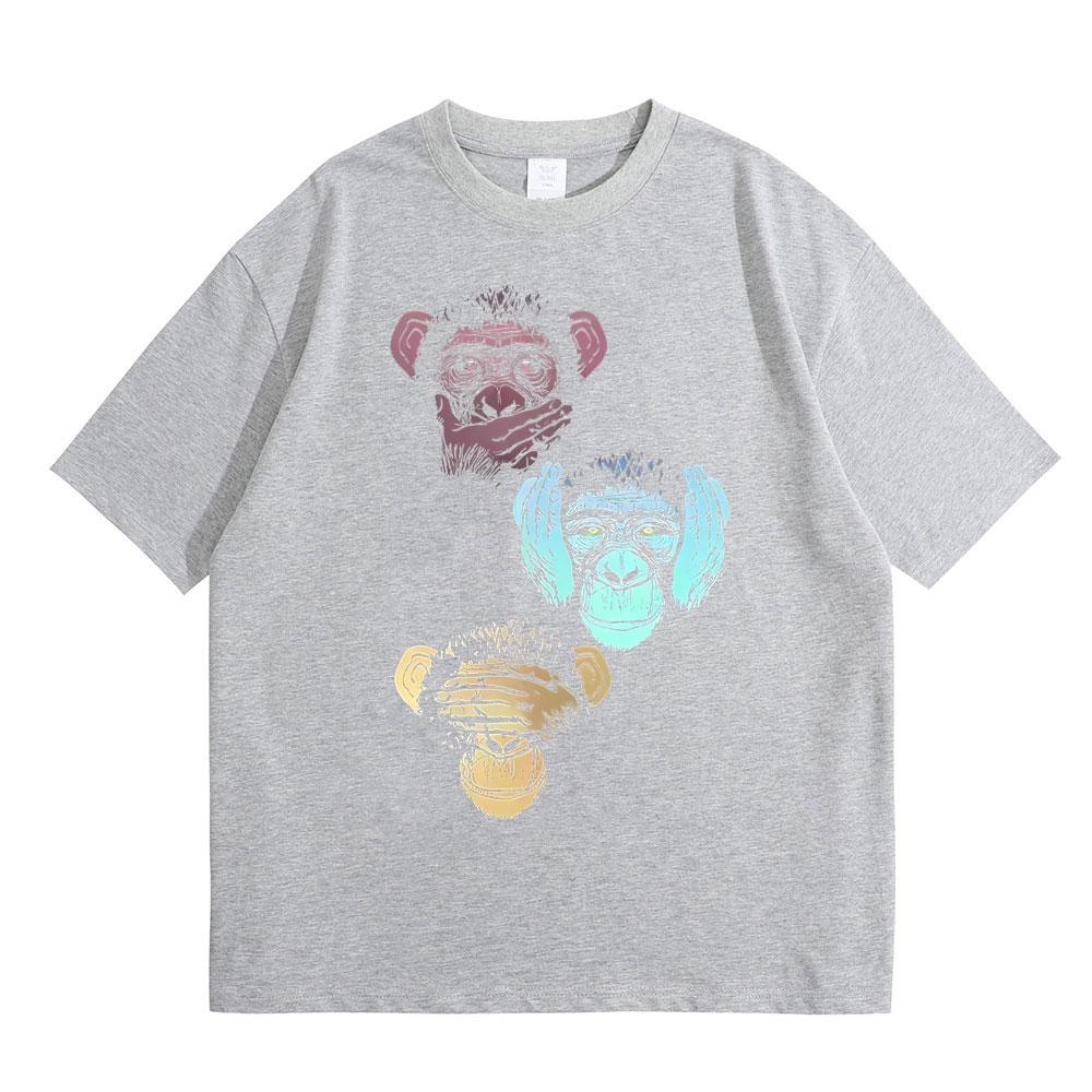 Funny Monkey Graphic Tshirts Men Women Casual Vintage Oversized Short Sleeve T Shirt Male Casual 100 Cotton Tshirt Streetwear