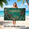 Decorative Artwork Theme Soft Beach Towel Personalized Custom Name Text Towel Portable for Beach Pool Travel