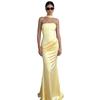 2026 European and American summer new sexy Spice Girl tube top, waist and hip, high-end satin dress for women