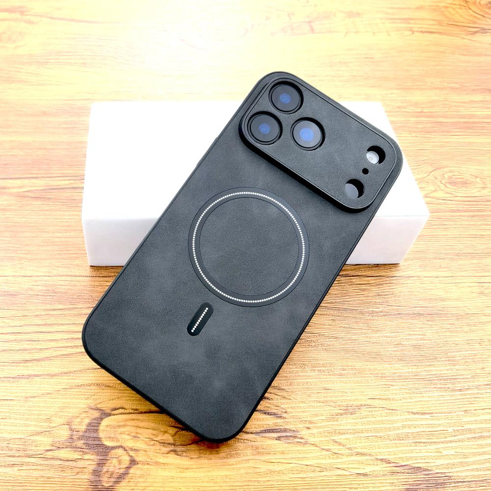 

Роскошный чехол-ретра из искусственной кожи для iPhone 17 Air 16 16E 15 14 13 12 11 Pro Max 17Pro iPhone17 Magsafe Беспроводная зарядка Полное покрытие For iPhone 17 Pro бездна