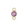 5 pcs/lot 5mm Birthstone Charms with 2 Holes Stainless Steel Crystal Pendant For Necklace Bracelet Making DIY Accessories