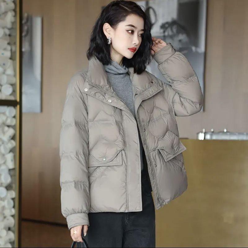 Short Down Jacket for Women In Winter Loose Design Feeling Niche Small Stature Fashionable White Duck Down Jacket for