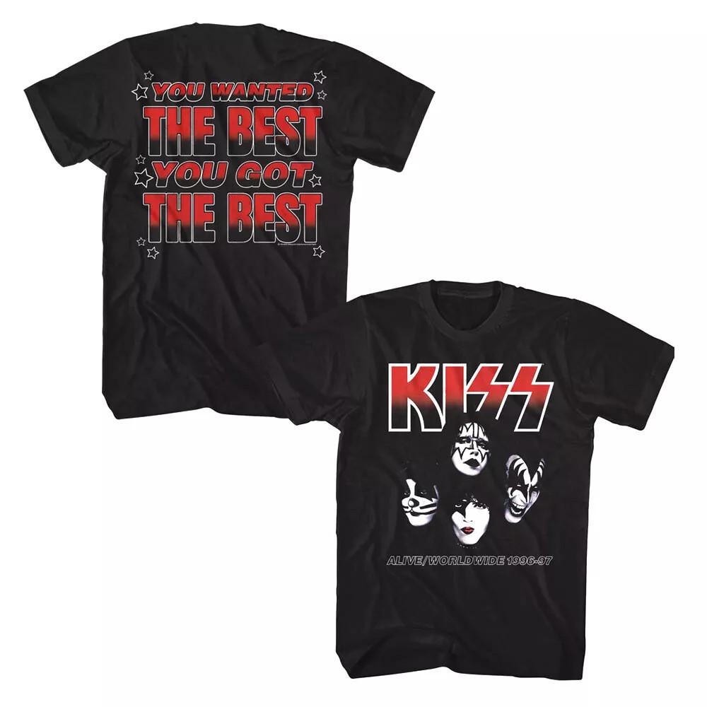 

Kiss You Wanted the Best Men s T-Shirt Alive worldwide Tour 1996 Rock Band M