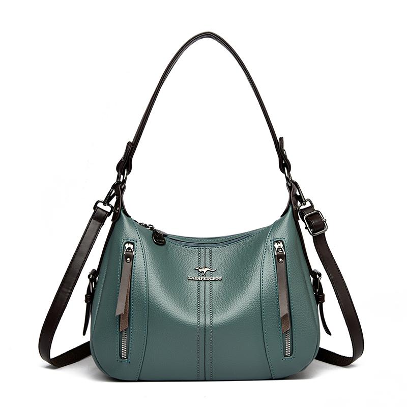 Genuine Brand Top Quality PU Leather Bags for Women Designer Top-Handle Bags Ladies Casual Tote Shoulder Crossbody Bag 2 Layers