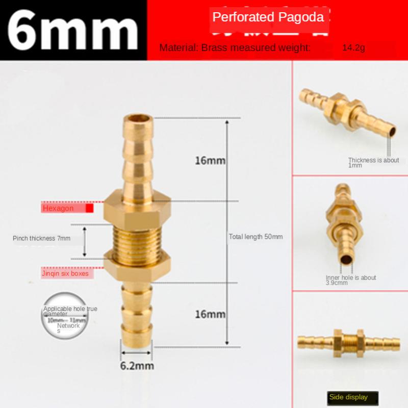 Conector Alama Fiting Barb pentru Furtun 4mm 6mm 8mm 10mm 12mm 14mm 16mm 19mm 25mm Furtun Cupru Pagoda Fitinguri Tub Apa