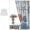 Coastal Window Curtains Nautical Beach Ocean Sea Starfish Seashell Curtain Living Room Bedroom Panels Set Inch Polyester Ideal For