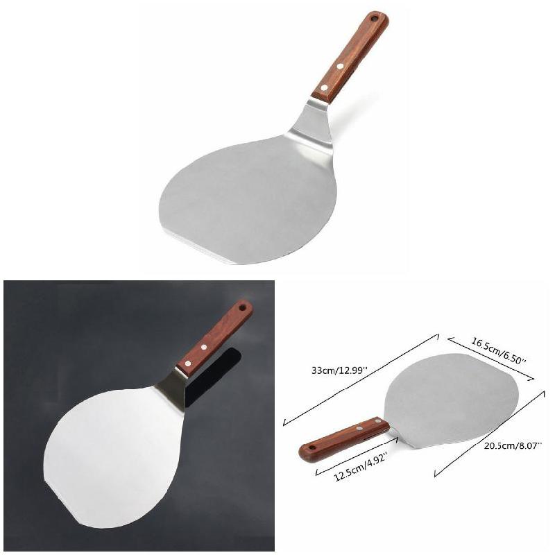 Stainless Steel Pizza Spatula Pie Cake Shovel Pancake Baking Tool For Home Kitchen