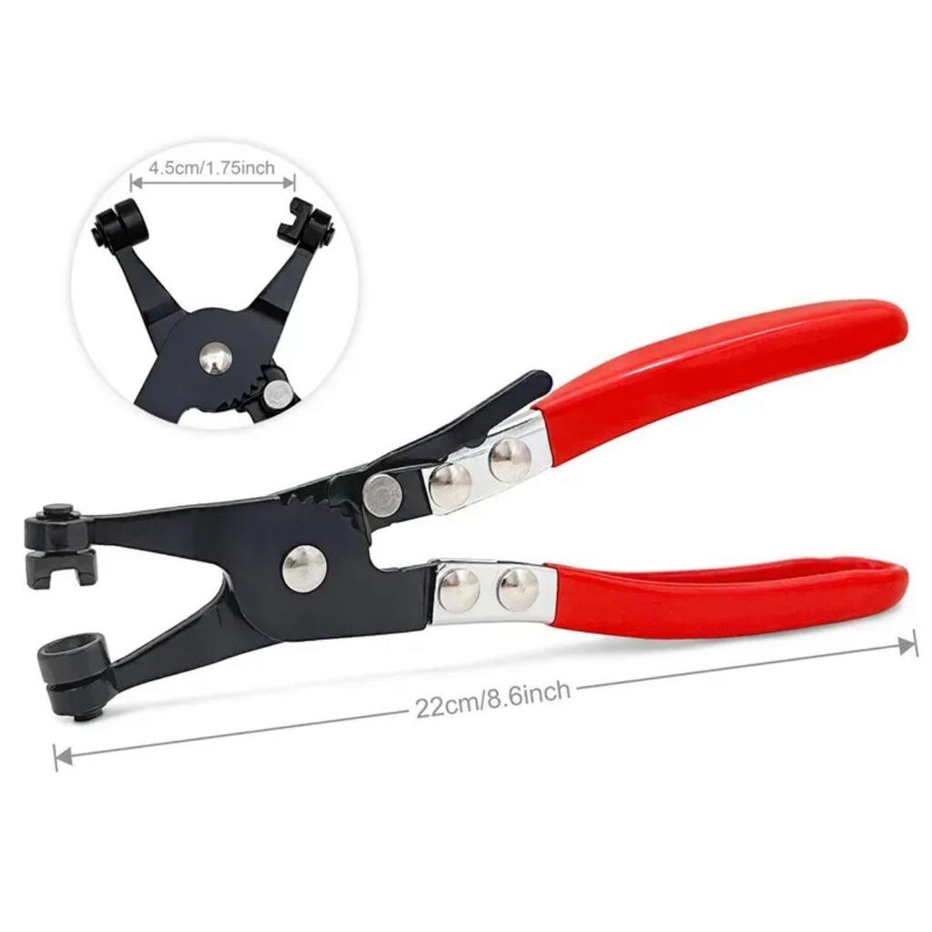Straight Hose Clamp Pliers, Throat Type Pipe Clamp Tool, Flexible Wire Loop Clamp Pliers for Auto Repair