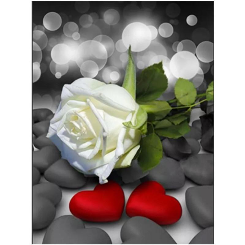 Pictură cu diamant DIY 5D, peisaj cu flori frumoase, broderie cu diamante, kit cu punct de cruce, mozaic cu strasuri, decor pentru acasă