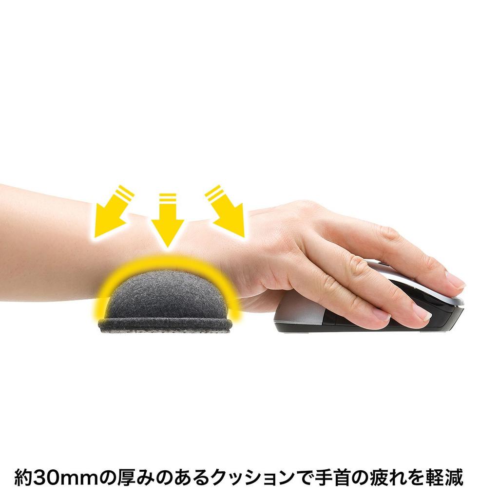 Sanwa Supply Cushion Wrist Rest, Small, TOK-ERG5DGY-S