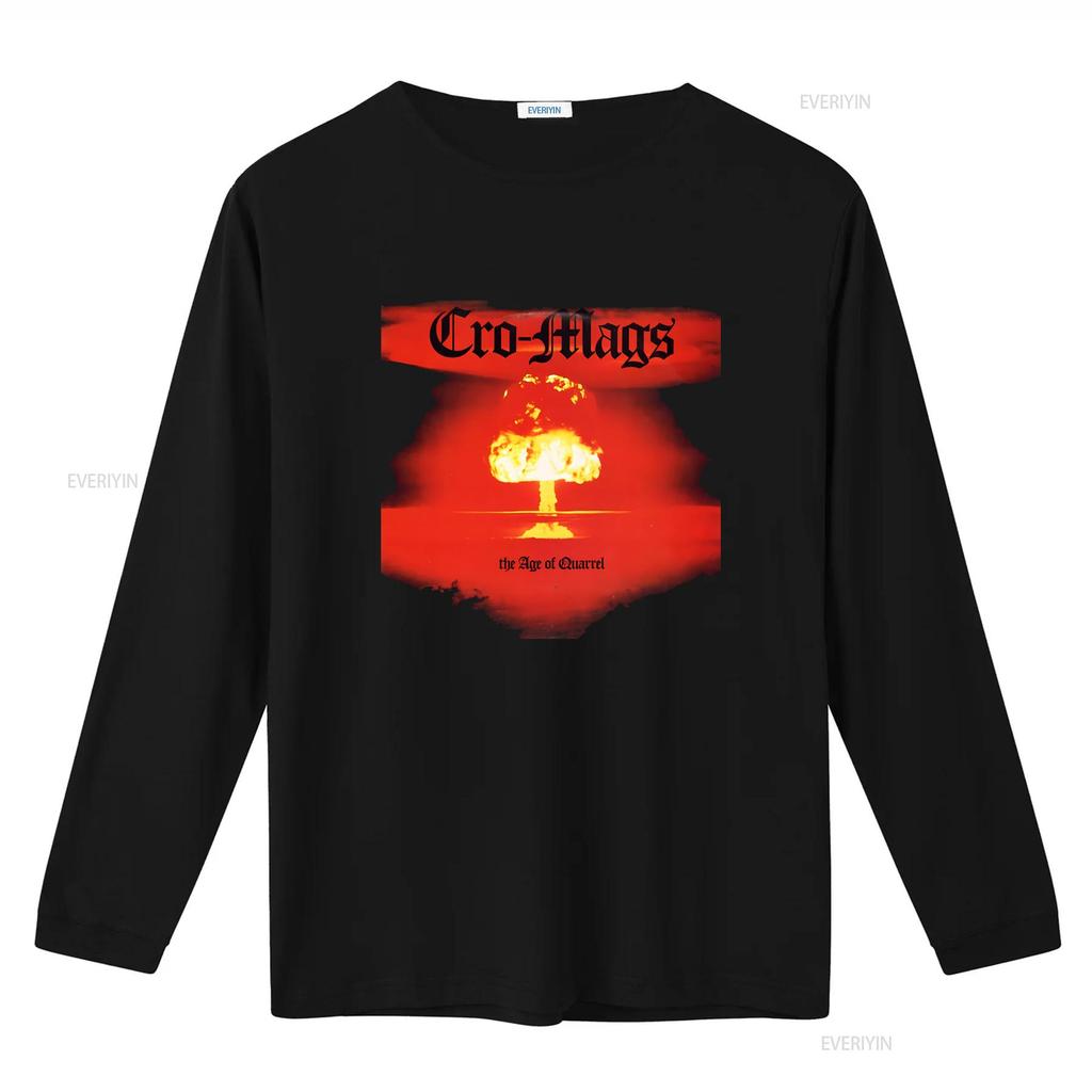 CRO MAGS The Age of Quarrel Print T-Shirt für Herren Rockband-Stil vintage gewaschen Lässig Stilvoll Grafik Streetwear Bequem