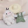 Handmade Keychain Bag Accessory Plush Gardener Rabbits Keychain Charm Portable Key Rings Adornment Bag Ornament