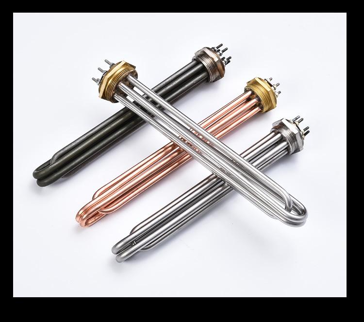 DN40 380V Stainless Steel High-Power Industrial Water Tank Heating Rod with Threaded Flange