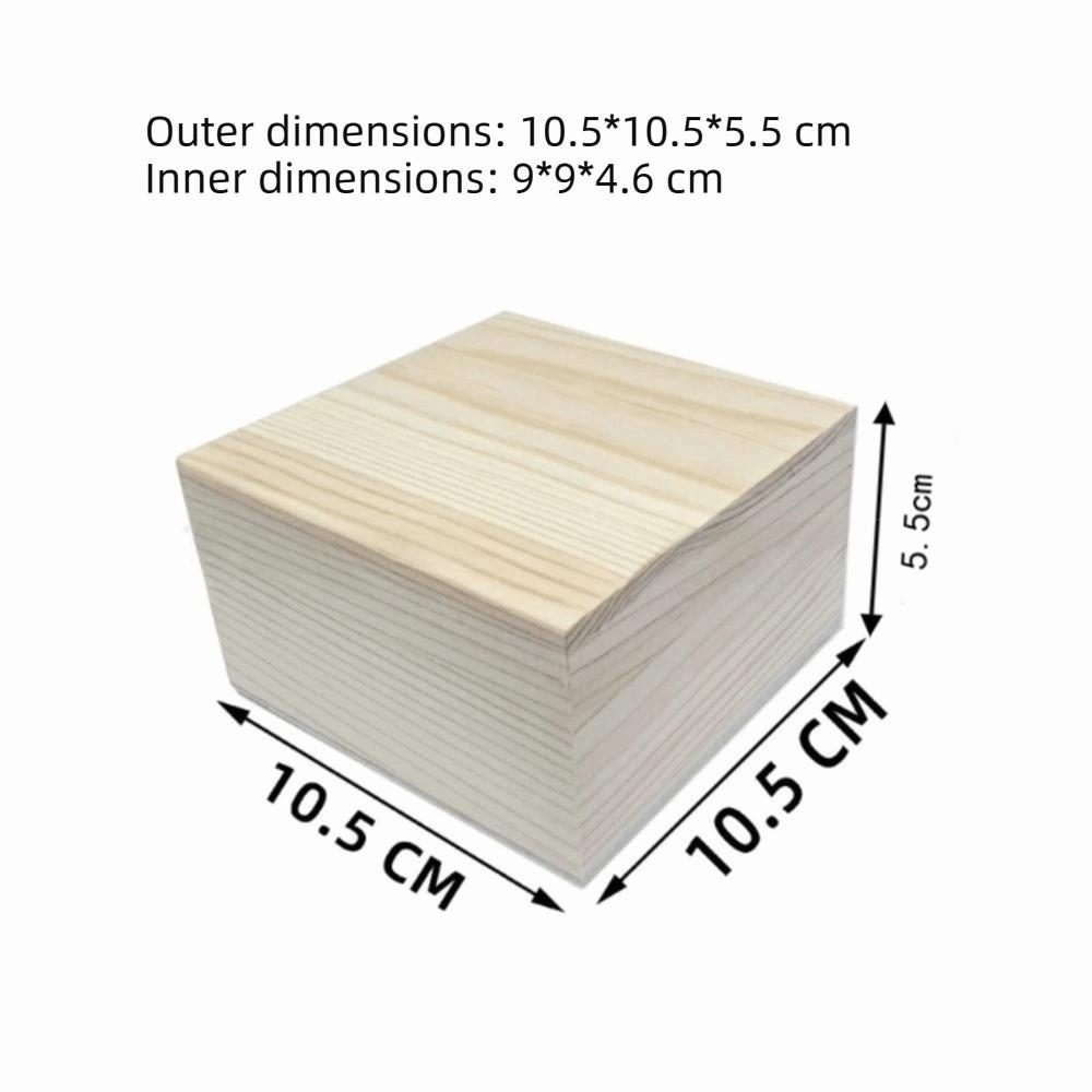 Pinewood Solid Wood Box with Removable Upper and Lower Lids Packing Box  Keepsake Archiving