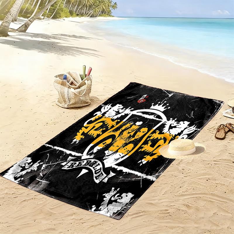 RBD Band Print Beach Towel, Large Soft Quick Dry Towel for Beach Camping Swimming