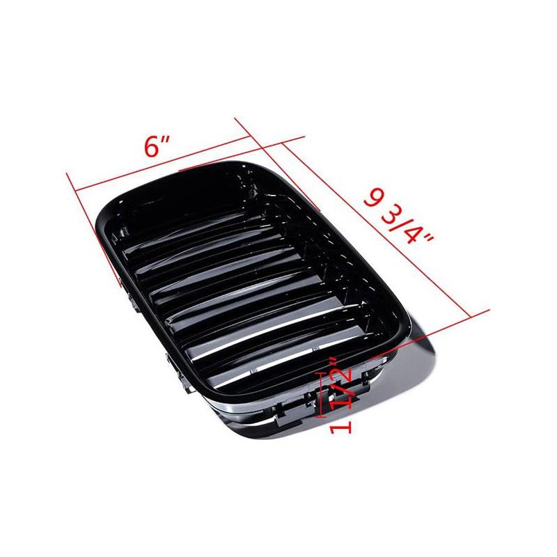 Front Kidney Grille Black Dual Slat Racing Grilles Fit For Bmw 3 Series E36 1992 1993 1994 1995 1996 51138122237 51138122238