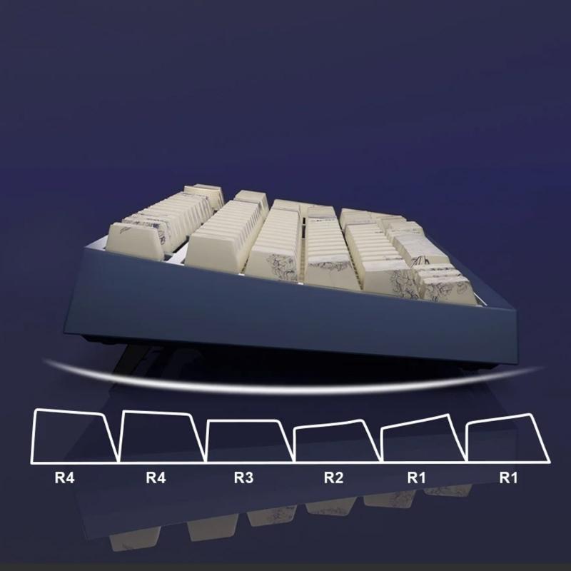 French Embroidery Theme PBT Keycaps DyeSub Keycap Set for Mechanical Keyboard Switches 7u 2.25u 2.75u Spacebar