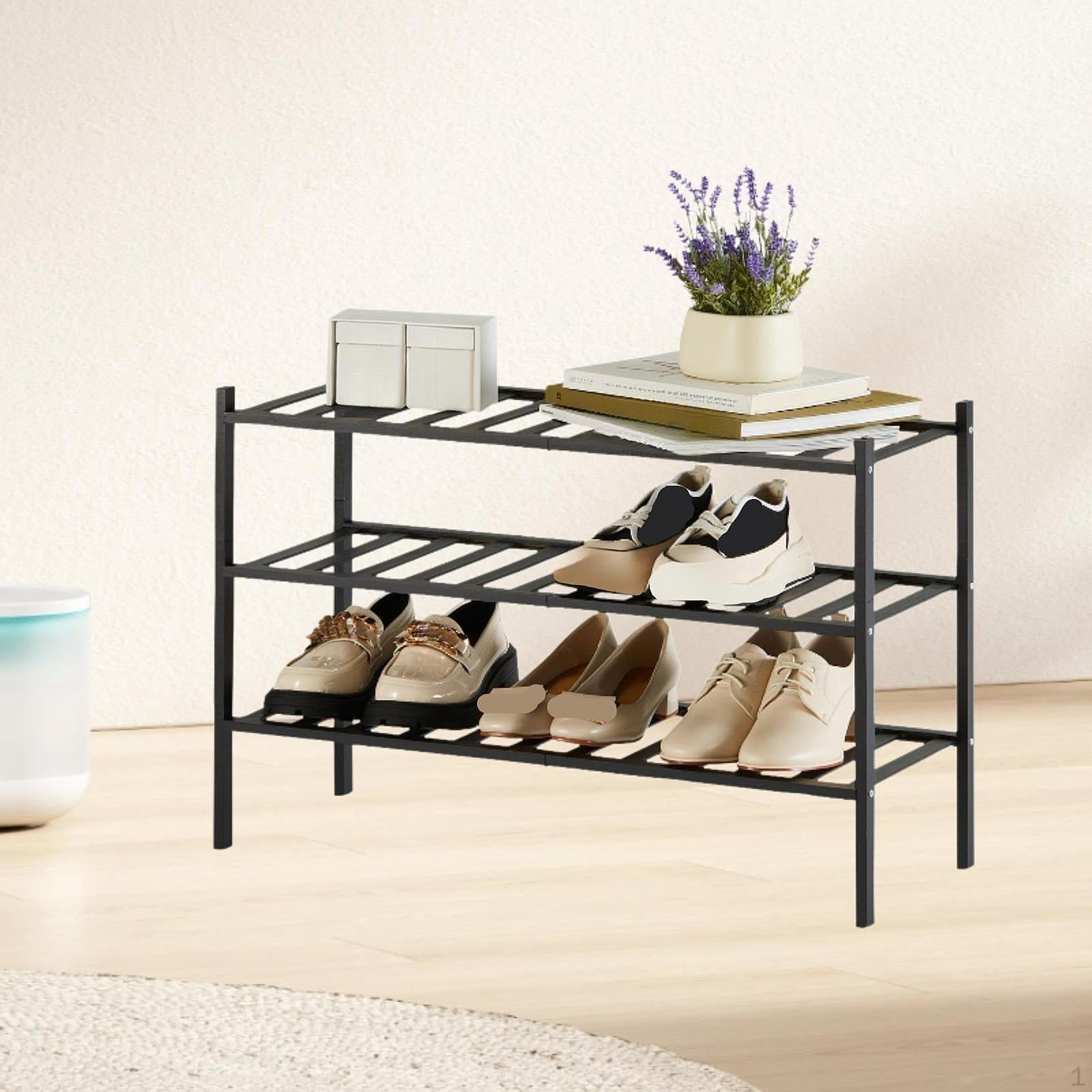 

Сучасне рішення для зберігання взуття для організації дому Black Height 49.9cm