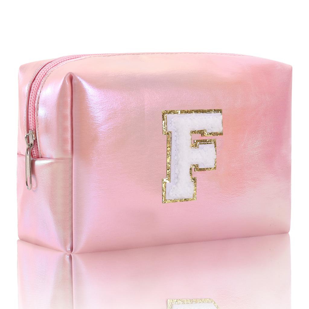 Octagon Bag Embroidery Alphabet Makeup Bag Large Capacity Toiletry Bag Travel Storage Bag Clutch Bag