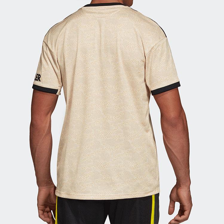 Adidas Manchester United Venkovní Sportovní Fotbalové Tričko s Krátkým Rukávem a Kulatým Výstřihem Pánské Topy Khaki ED7388