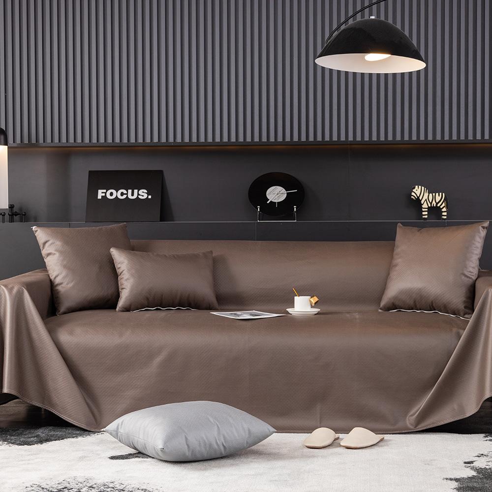 Simple Waterproof Sofa Towel New Urine-Proof Anti-Scratching Four Seasons Universal Non-Stick Wool Sofa Cover Towel Faux Leather Autumn and Winter