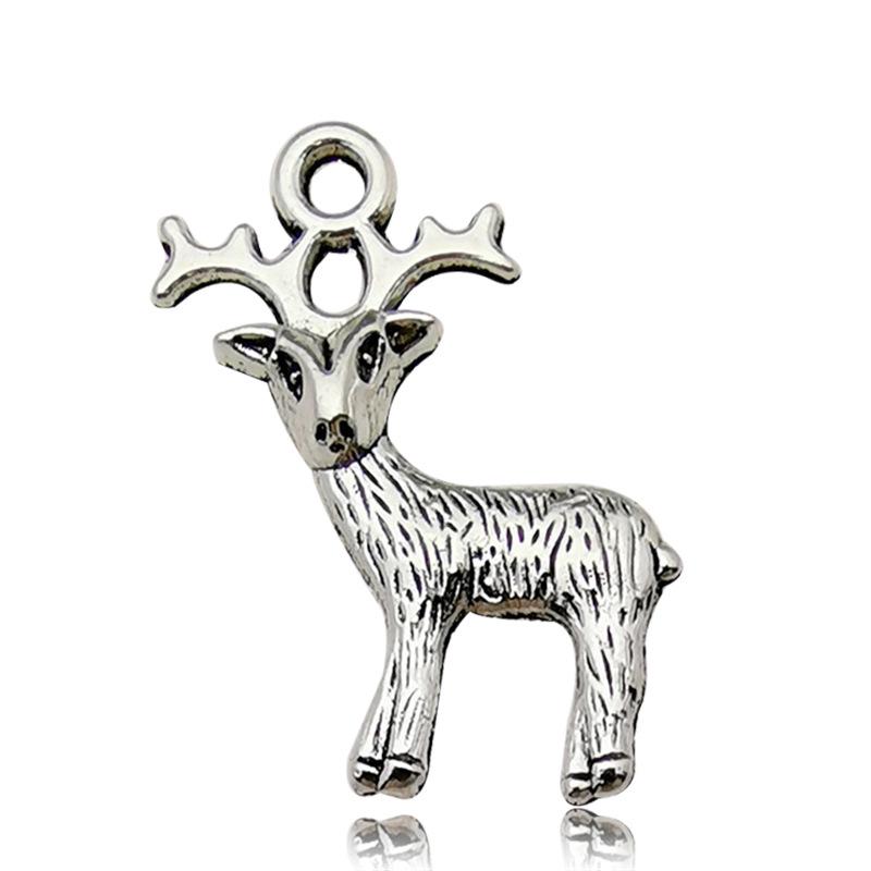 DIY Christmas Retro Zinc Alloy Stag Head Antler Pendant Charm - Jewelry Accessories