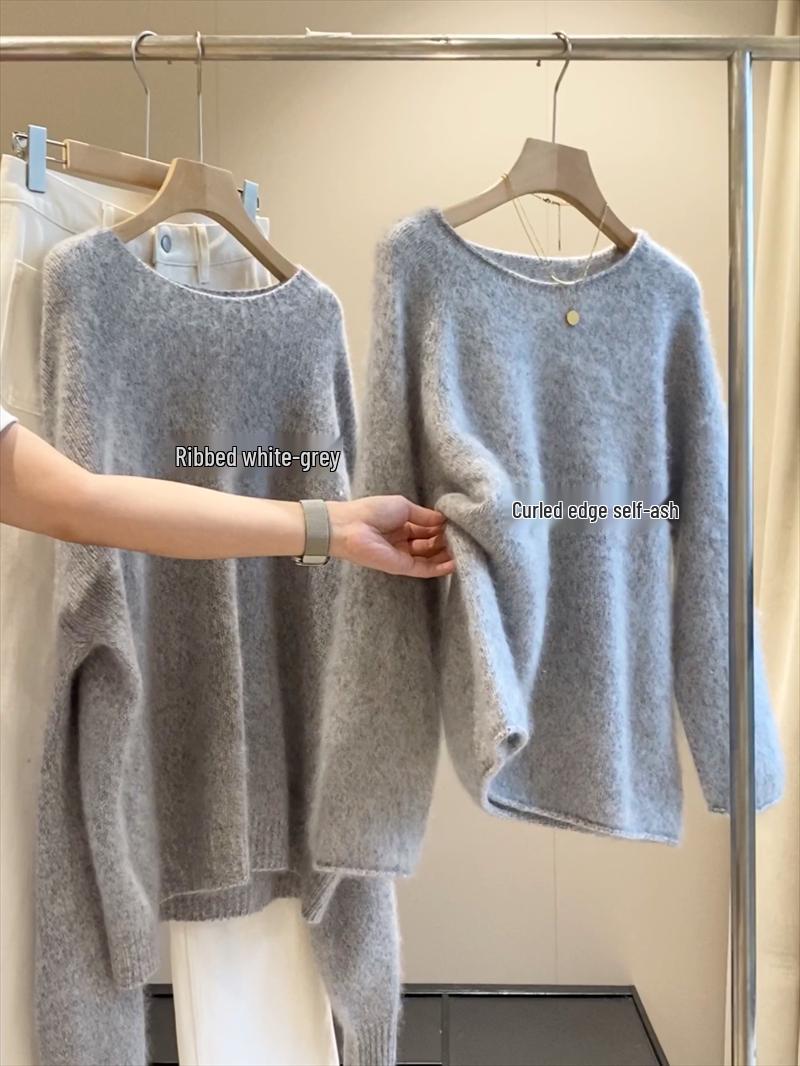 

Women s Heather Brushed Wool Knit Sweater One Size (For Up to 140 Jin)