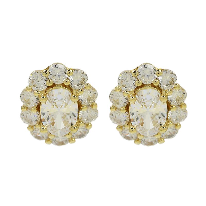 Colorful 12 Month Birthstone Rhinestone Stud Earrings For Women Crystal Ladies Fashion Weddings Banquet Jewelry Accessories