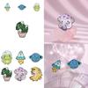 Unique Alloy Cartoon Frog Planet Rocket Brooch Pin Stylish Accessory For Men And Women