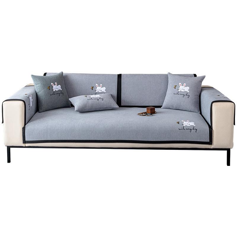 Light Luxury Chenille Sofa Cushion, Universal In All Seasons, Non-Slip Embroidery, High-End Seat Cushion, Sofa Cover, Cover Cloth, Backrest Towel