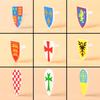 Medieval Castle Knight Figures Weapon Building Blocks Military Army Soldier Flag Shield Cloak Legion Accessories Bricks Toy Gift